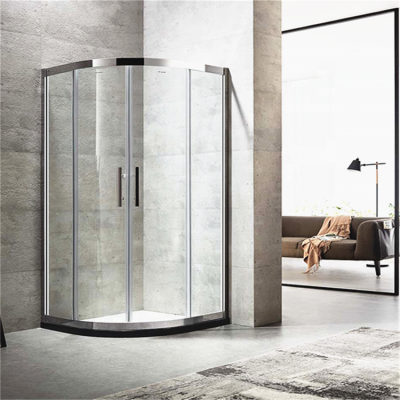 High quality corner hotel luxury simple mini bath glass shower room